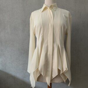 I Gabbiani Ivory Handkerchief Top | Boutique Style | Size Medium/Large